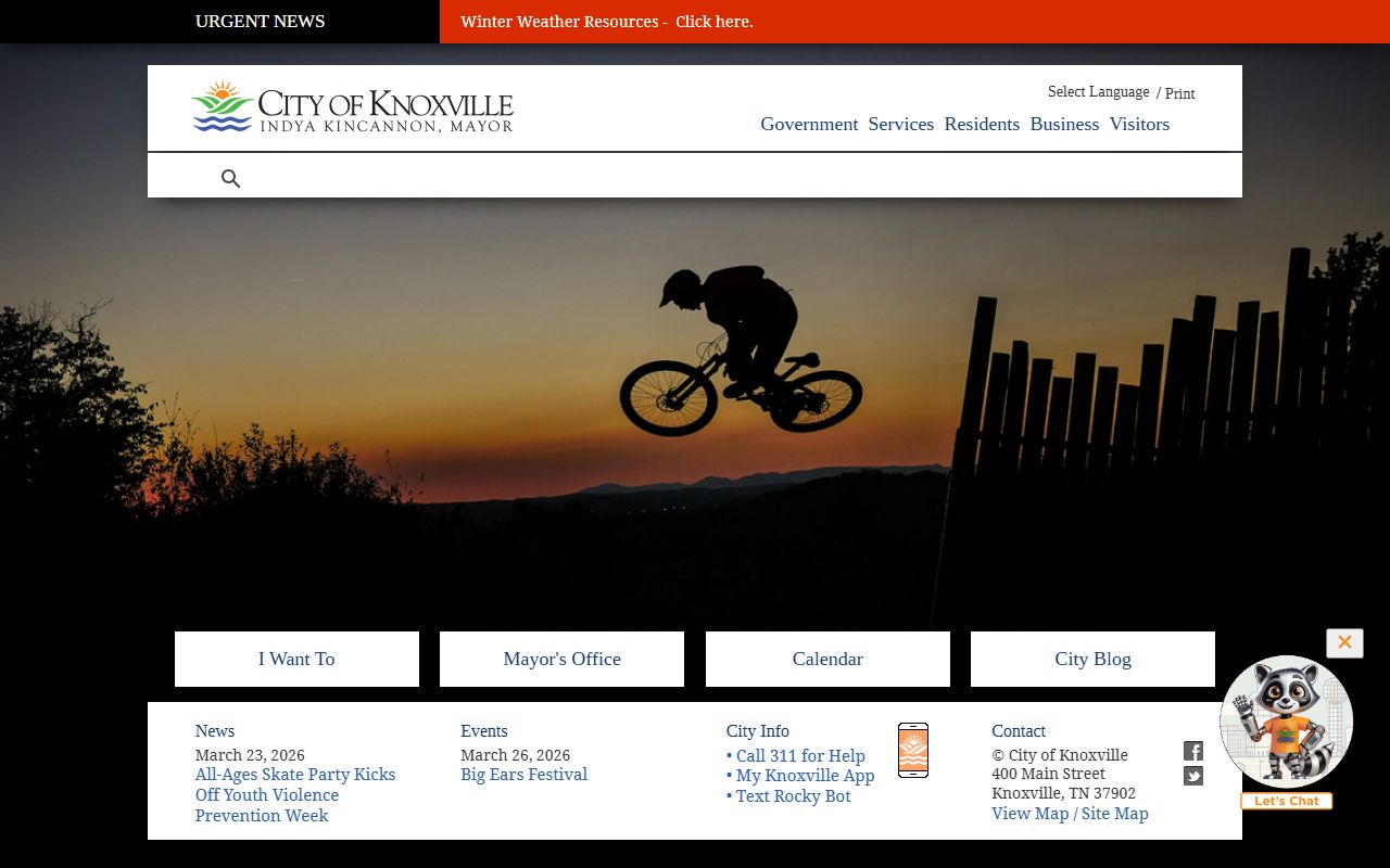 Knoxville Divorce Records city government page for local guidance