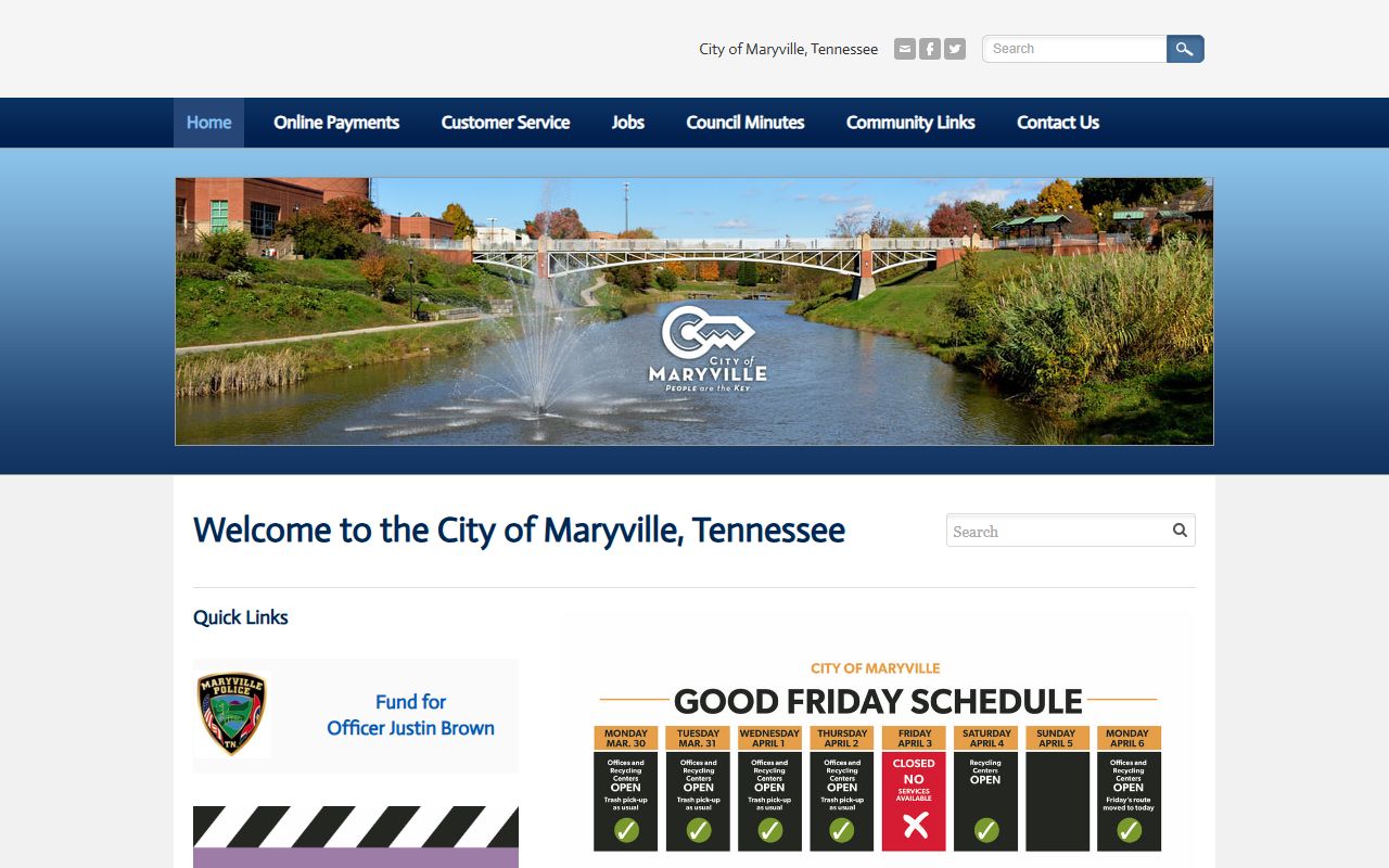 Maryville Divorce Records at the Maryville City Government page