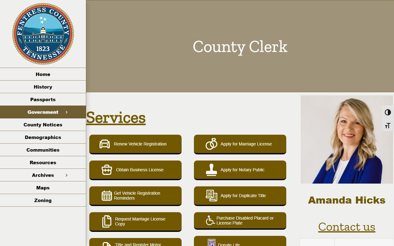 Fentress County Divorce Records information from the county clerk office
