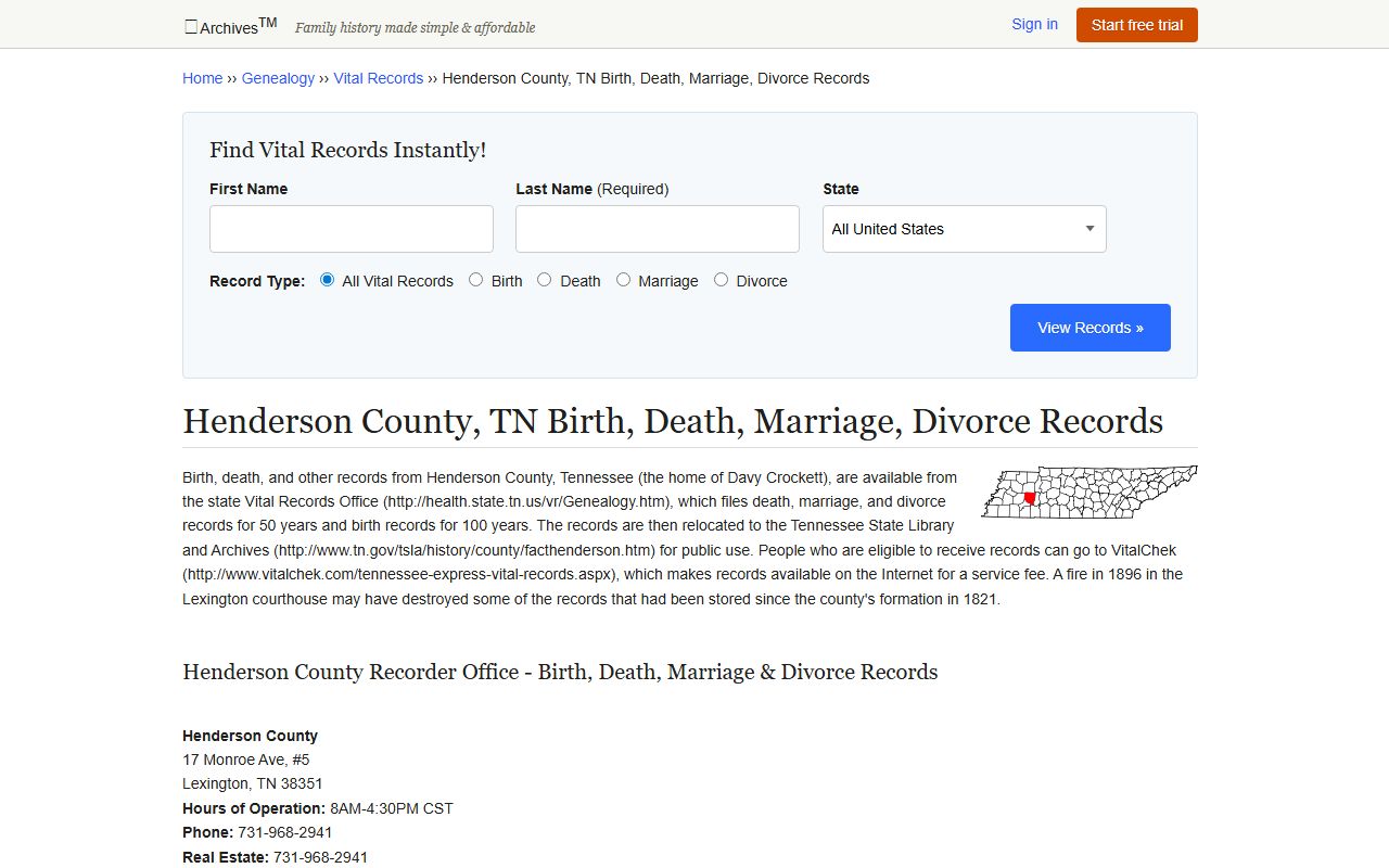 Henderson County Divorce Records historical records guide