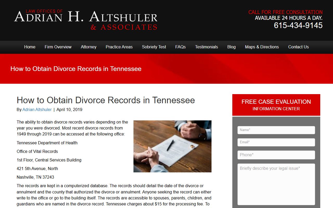 Hamilton County Divorce Records related guidance from Tennessee divorce records research